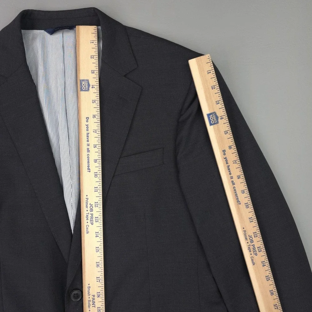 Brooks Brothers Suit Jacket Mens 40R Gray Explorer Madison Fit Stretch 2 Button